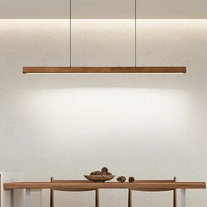 Modern Japandi Wood Pendant Light for Dining and Living Room