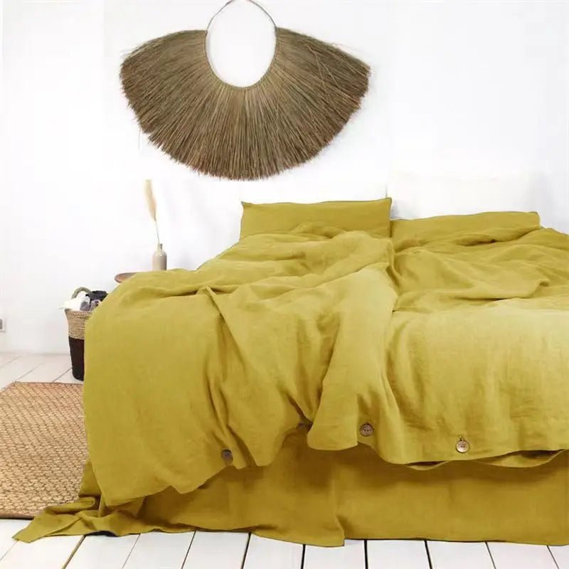 HYPREST 100% Pure French Linen Duvet Cover Set