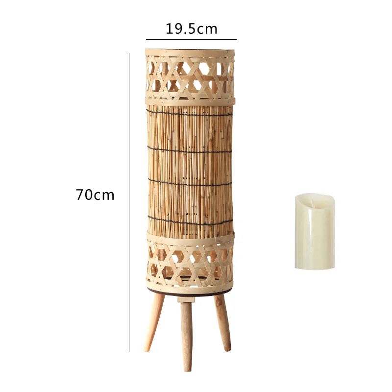 Handmade Straw Woven Floor Lamp