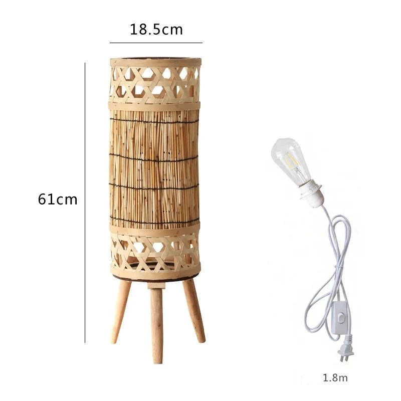 Handmade Straw Woven Floor Lamp