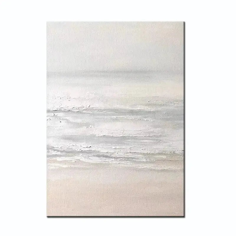 Modern Minimalism: Abstract Seascape Art (Neutral Tones, Textured)