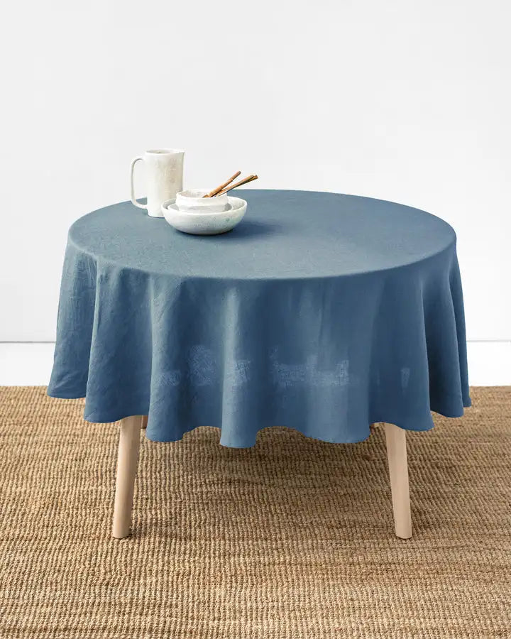 Washable Linen Tablecloth (Round): Elegant & Durable