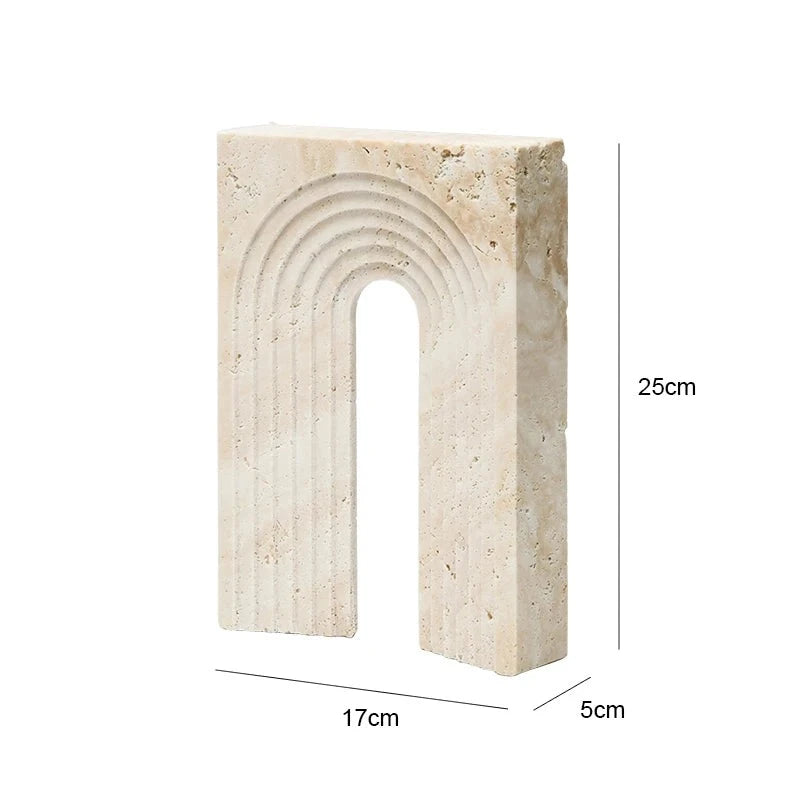 Wabi-Sabi Arch: Marble Ornament for Japandi Minimalism