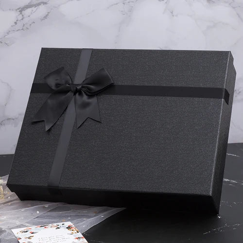 Black Gift Boxes with Bow - Various Sizes Available