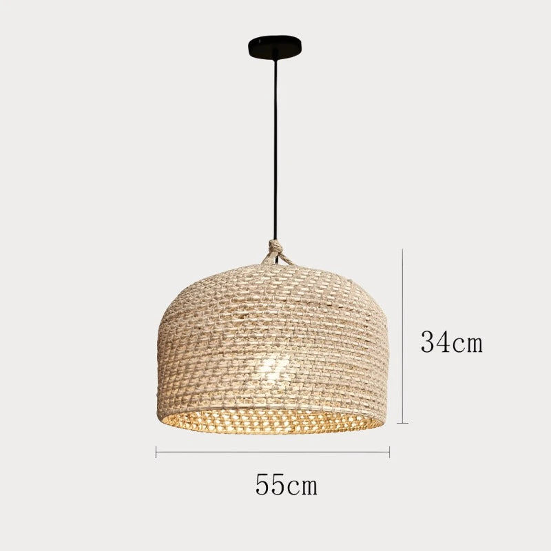 Handwoven Rattan Pendant Light