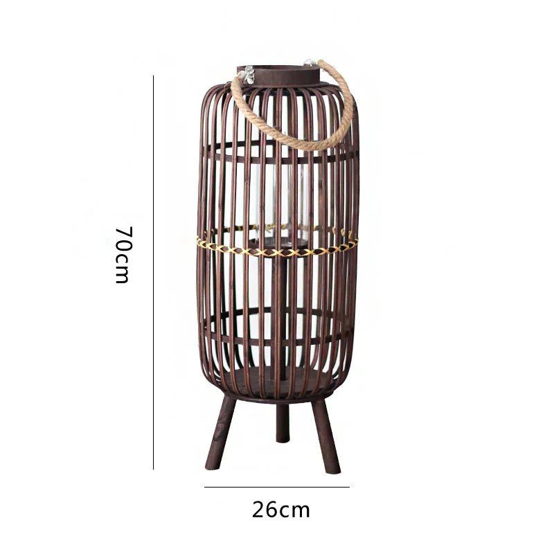 Nordic Wood Lantern - Bird Cage Style Candle Holder for Party Decor