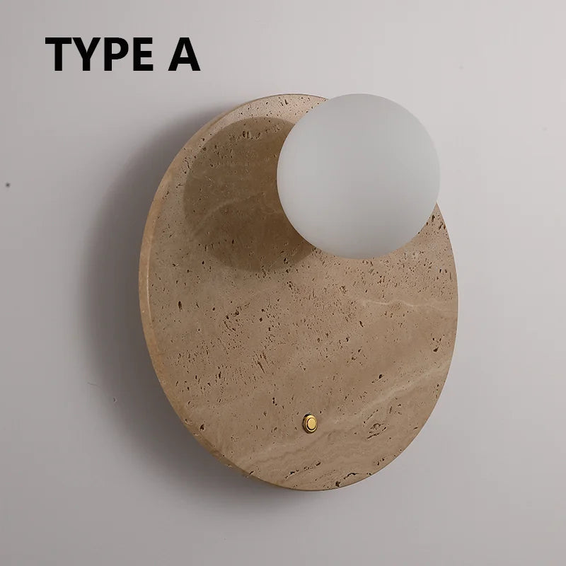 Wabi-Sabi Glow: Natural Stone Sconce