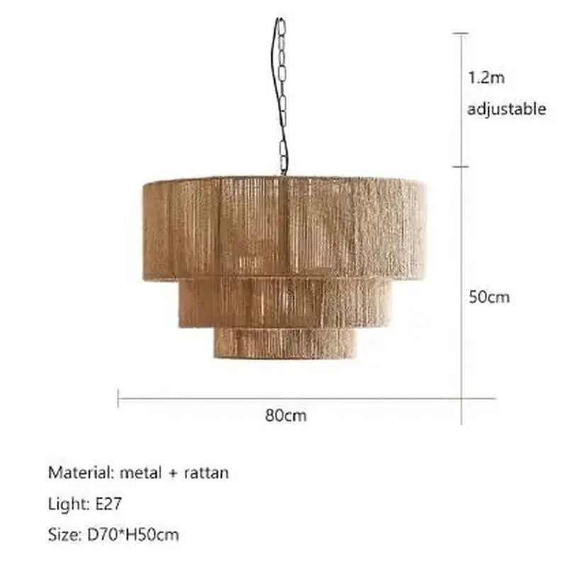 Hemp Rope Wall Lamp for Bedroom, Dining Room, and Living Room Decor