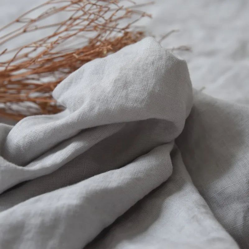 Japandi Dream: Linen Pillowcase (Tie Closure, Natural & Breathable)