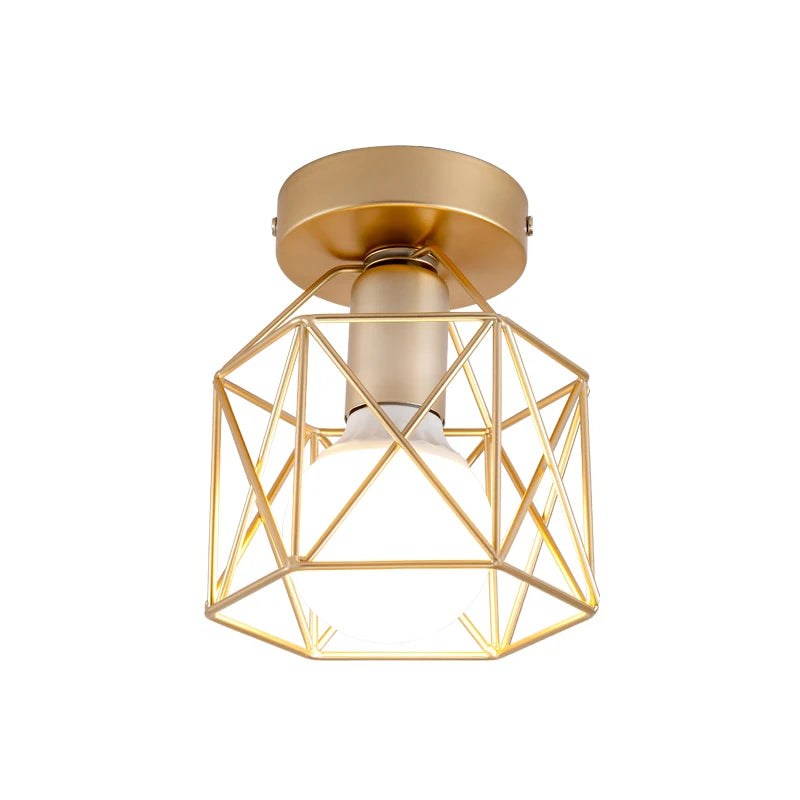 Nordic Minimalism Gold Shade Ceiling Light