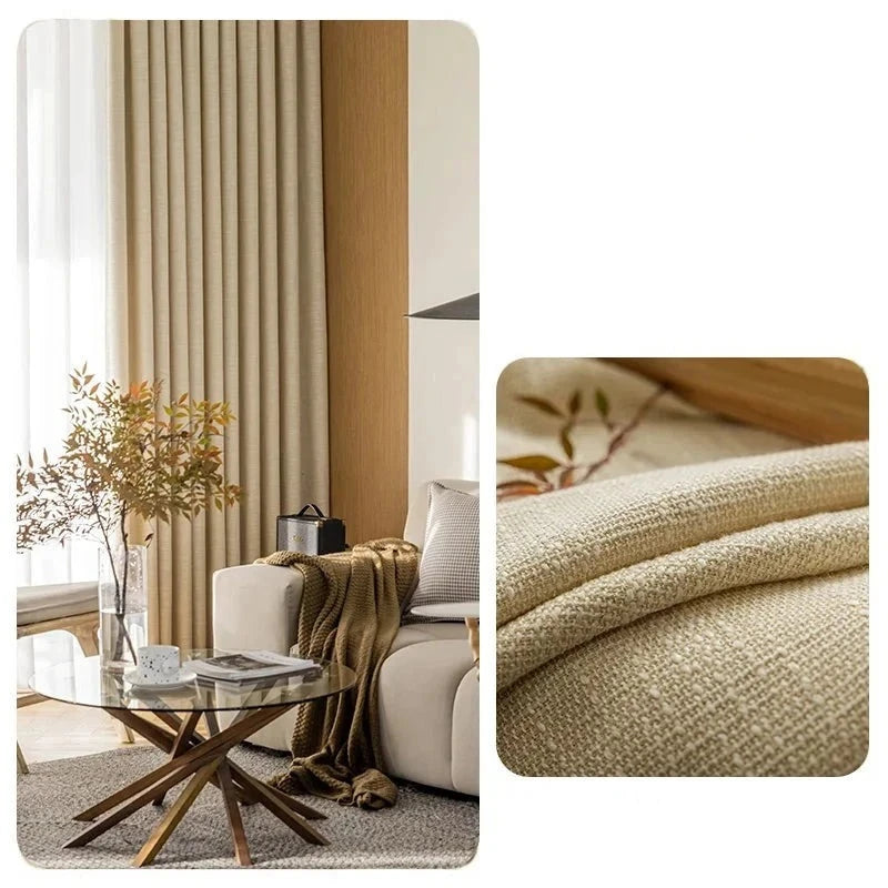 Linen Blackout Curtains in Warm Neutrals