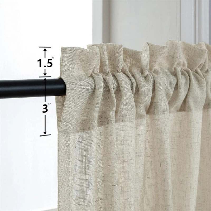 Thicken Sheer Curtains for Bedroom, Living Room, Balcony (Set of 2 Panels)