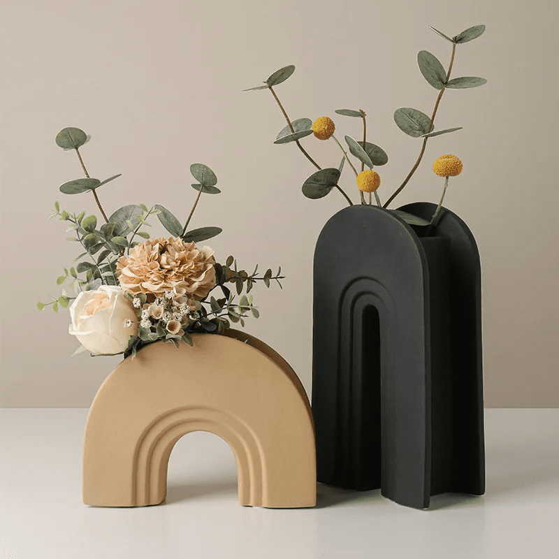 Geometric Statement: Hollow Arch Vase (Stripes & Style)