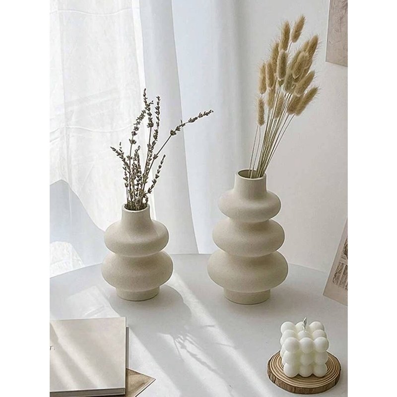 Elegant Modern White Ceramic Vase