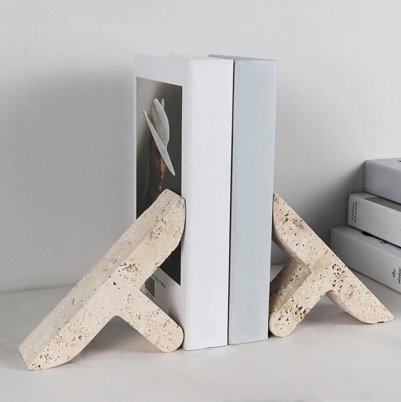 Natural Balance: Travertine Bookends