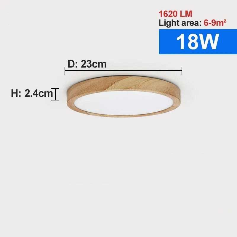 Wood & Metal LED Ceiling Light