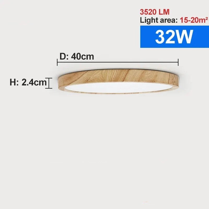 Wood & Metal LED Ceiling Light