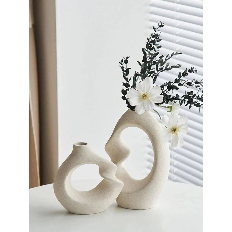 2PCS Nordic Style Vases - Scandinavian Irregular Dry Flower Containers