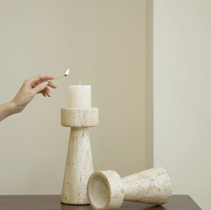 Marble Candleholder: Wedding & Home Decor