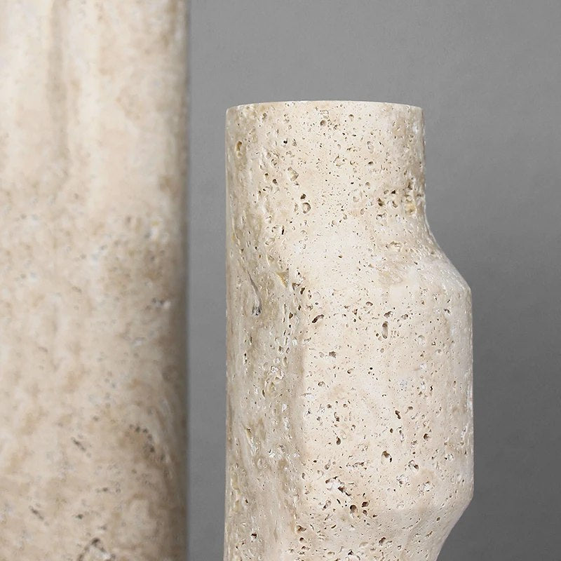 Earthy Elegance: Marble Vase for Japandi Floral Arrangements