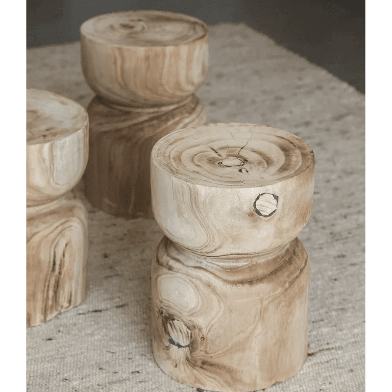 Natural Imperfection: Handcrafted Wood Side Table (Wabi-Sabi Inspired)