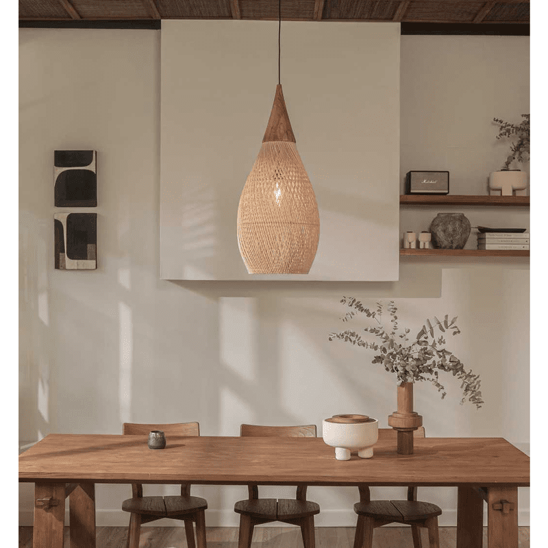 Wabi-Sabi Rattan Pendant Light (Handmade! Kitchen, Dining)