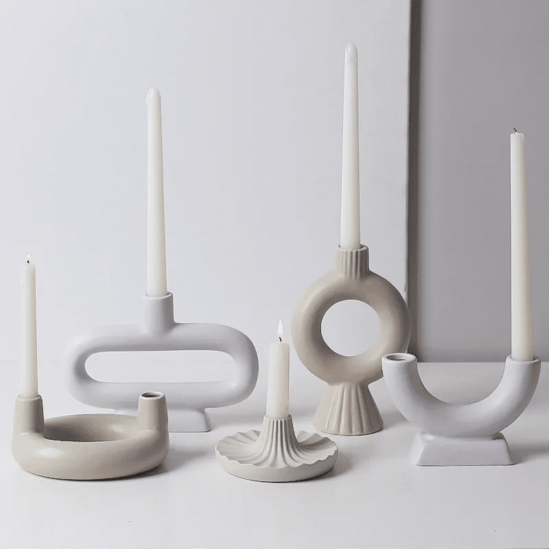 Industrial Wabi-Sabi: Concrete Candle Holder for Japandi Living