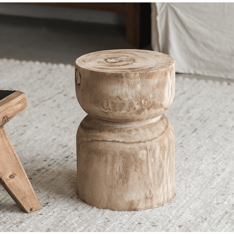 Natural Imperfection: Handcrafted Wood Side Table (Wabi-Sabi Inspired)