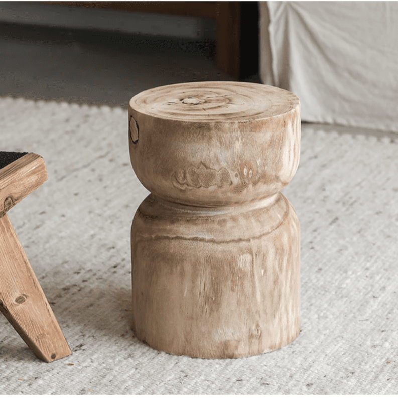 Natural Imperfection: Handcrafted Wood Side Table (Wabi-Sabi Inspired)