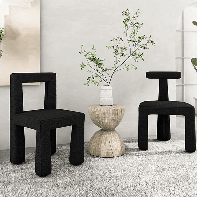 Japandi Comfort: Lambswool Dining Chair for Tranquil Elegance