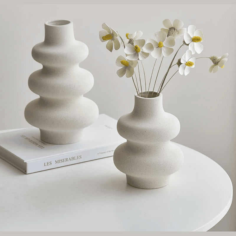 Elegant Modern White Ceramic Vase