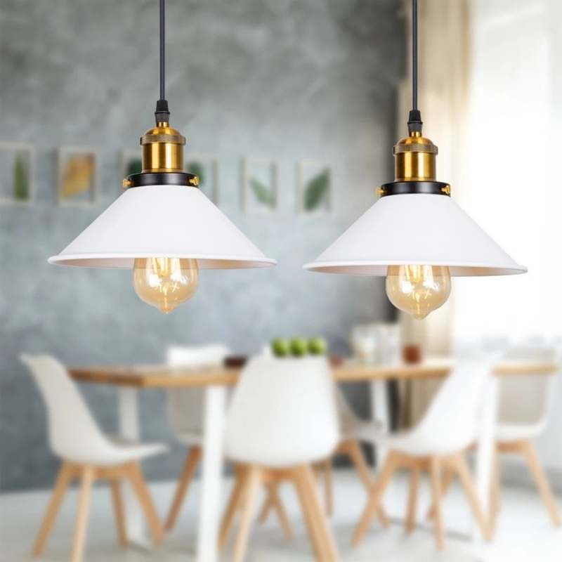 White Industrial Pendant Lights