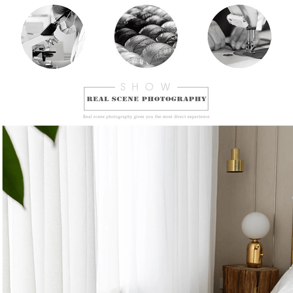 White Sheer Curtains - Voile Tulle Drapes