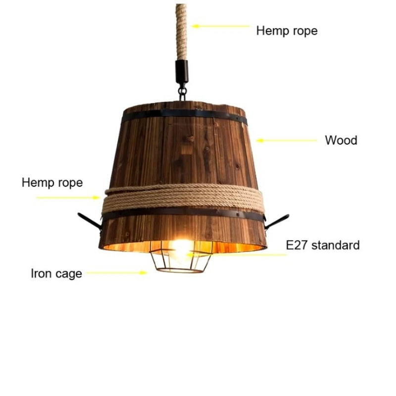 American Retro Loft Barrel Chandelier