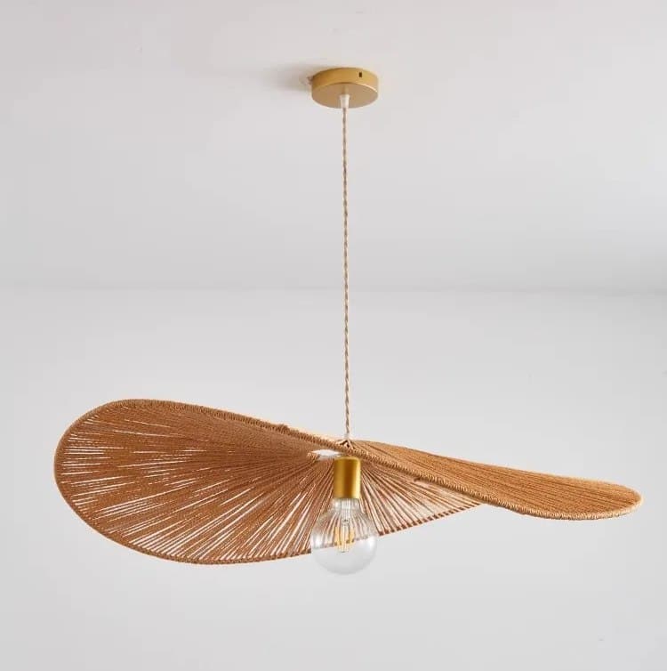 Wabi-Sabi Weave: Handcrafted Bamboo Pendant Light