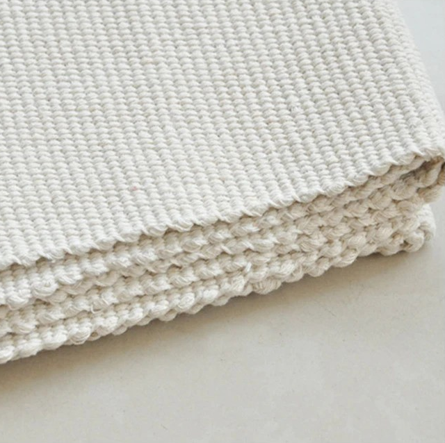 White Knitted Cloth Fabric Floor Rugs for Living Room and Bedroom