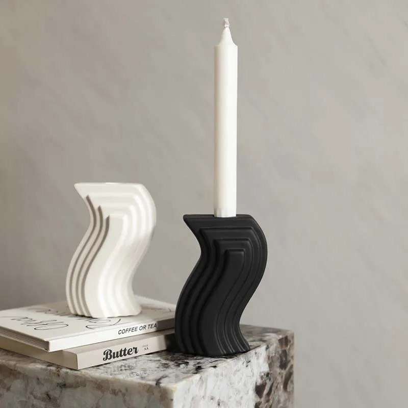 Ceramic Candlestick Set