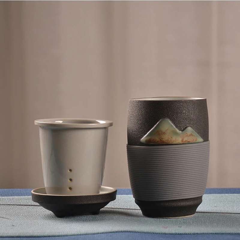 Ceramic Tea Mugs - Travel Tea Mugs With Filters 300ml