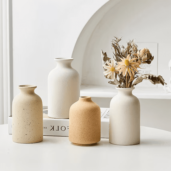 Minimalist Ceramic Vase: Versatile Beauty for Every Room (Gift-Ready!)