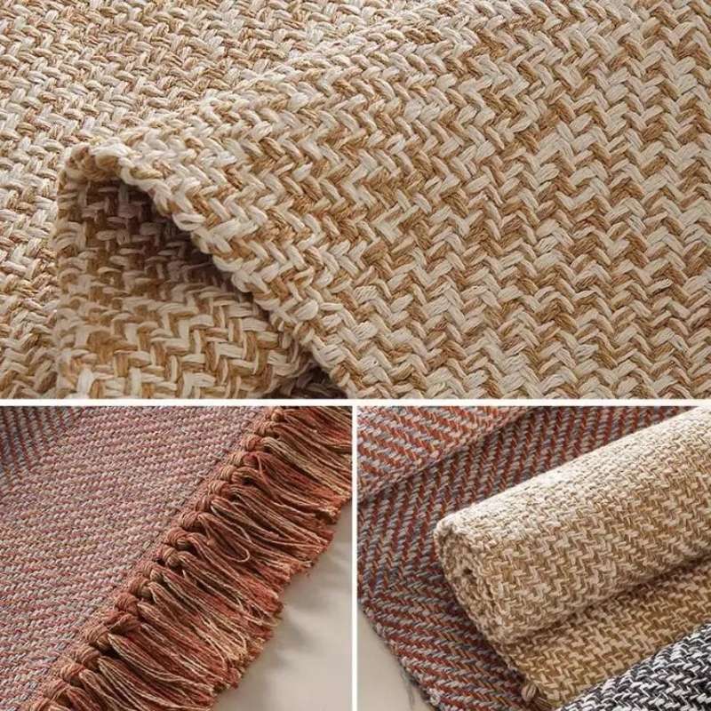 Nordic Kilim Cotton Linen Woven Carpets