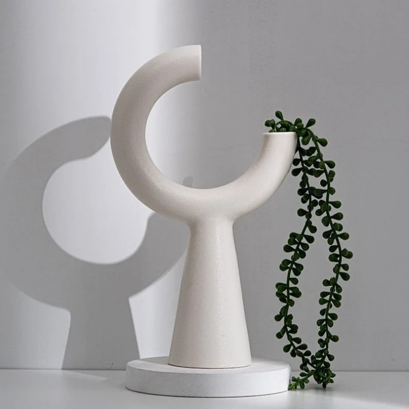 Geometric Moon Radian Semicircle Design Vase