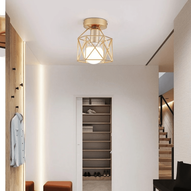 Nordic Minimalism Gold Shade Ceiling Light