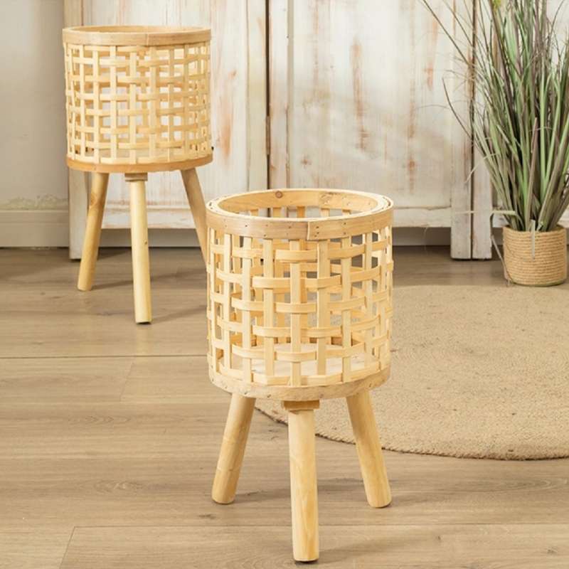 Bamboo Weaving Flower Stand