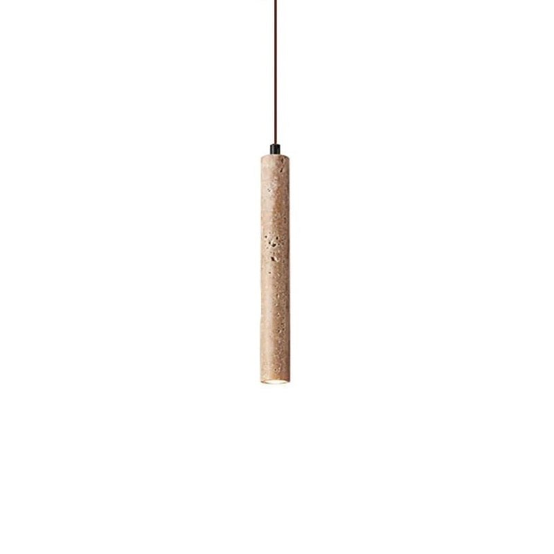 Modern Minimalist Chandelier: Warm Travertine Light for Home or Restaurant