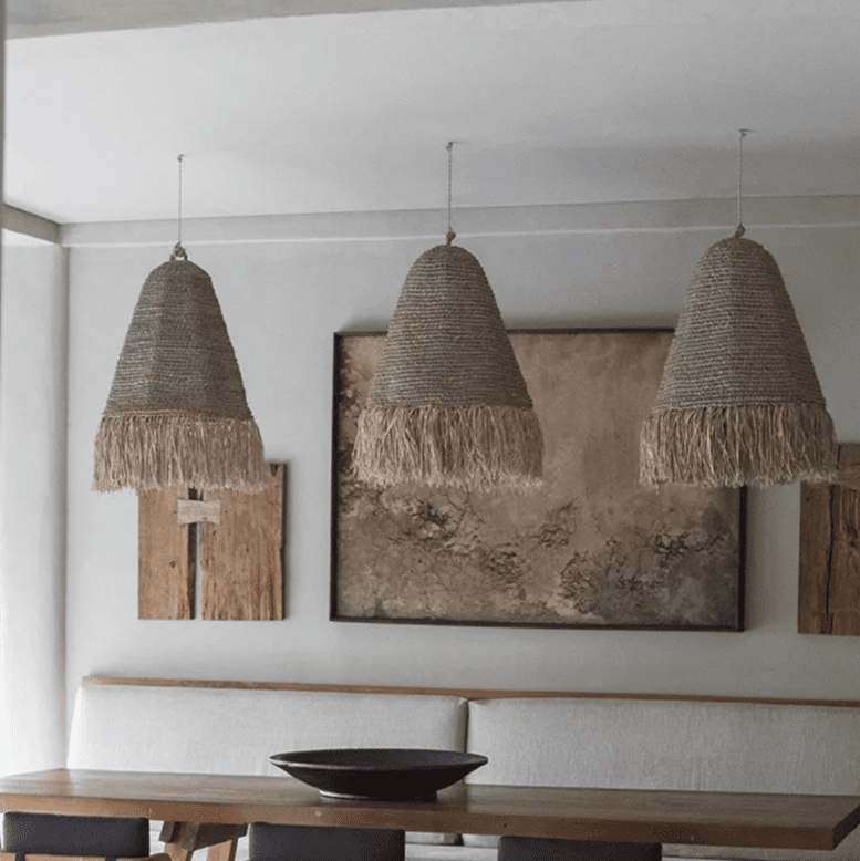 Rattan Pendant Lamp for Japandi Ambiance