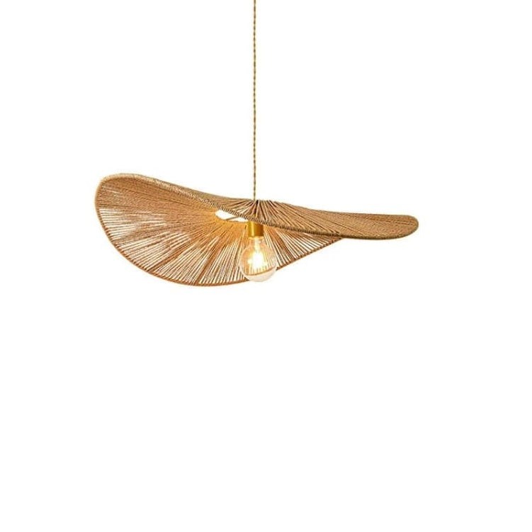 Wabi-Sabi Weave: Handcrafted Bamboo Pendant Light