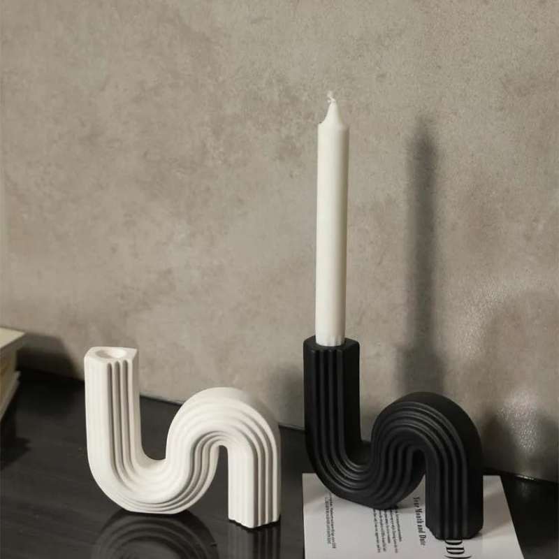 Ceramic Candlestick Set