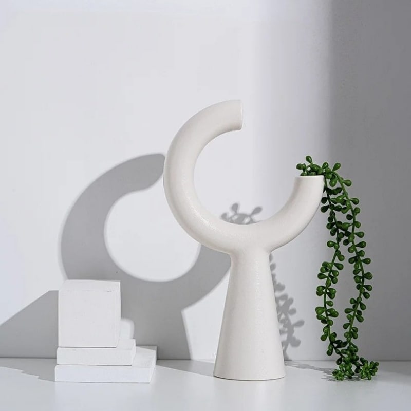 Geometric Moon Radian Semicircle Design Vase