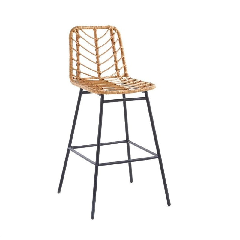 Modern Rattan Bar Chair - Minimalist Office and Dining Furniture