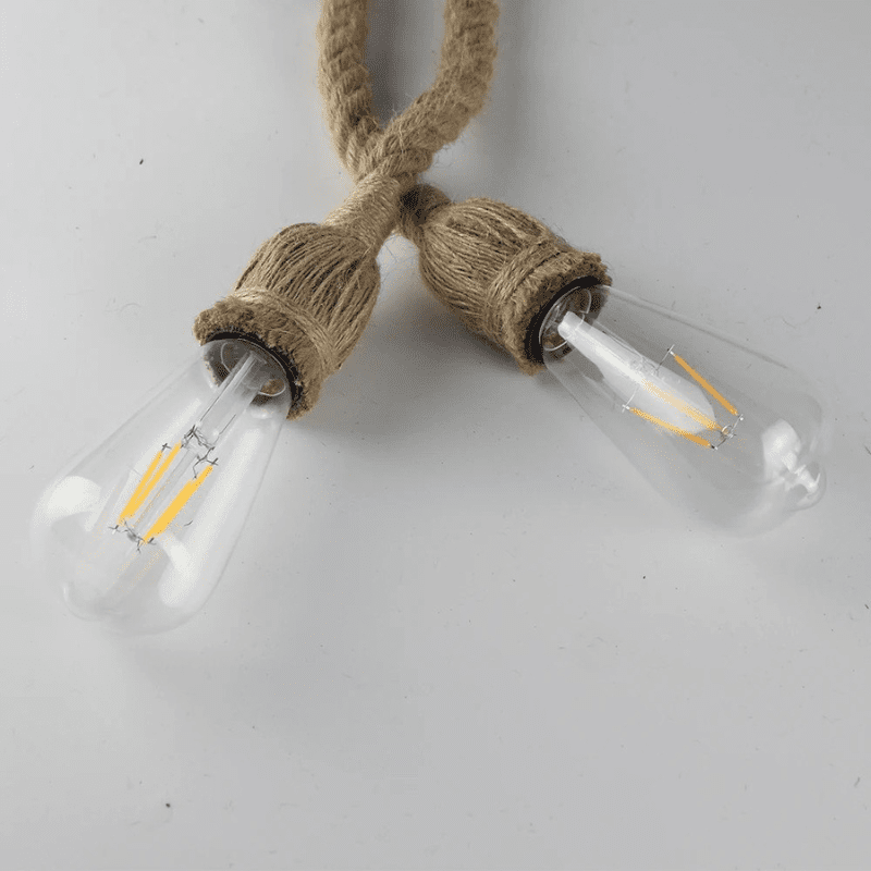 Vintage Hemp Rope Pendant Light